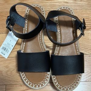 BRAND NEW WITH TAGS PLATFORM SHOES WITH LEATHER BLACK STRAPS